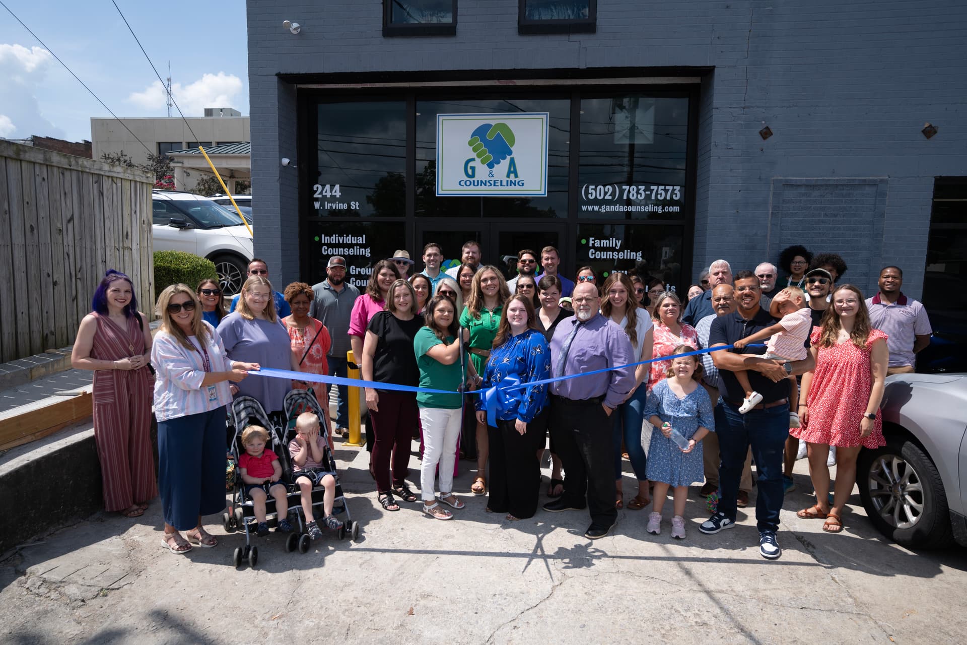 G&A Counseling team at ribbon cutting ceremony at 244 W. Irvine Street, Richmond, Kentucky